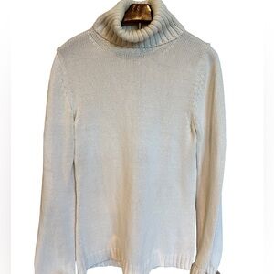 Banana Republic Off-White Turtleneck Sweater